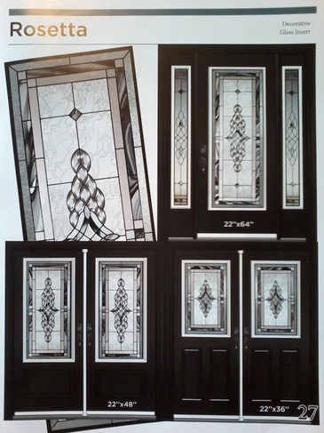 Rosetta Stained Glass Door Inserts in Ontario, Canada by Modern Window Fashion