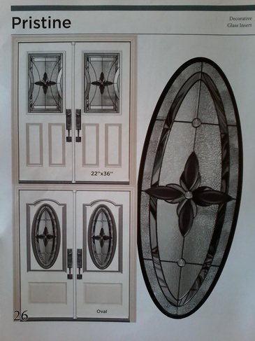 Pristine Stained Glass Door Panel Inserts in Ontario, Canada by Modern Window Fashion