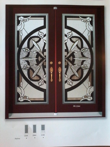 Pristine Stained Glass Front Door Panel Inserts in Ontario, Canada by Modern Window Fashion