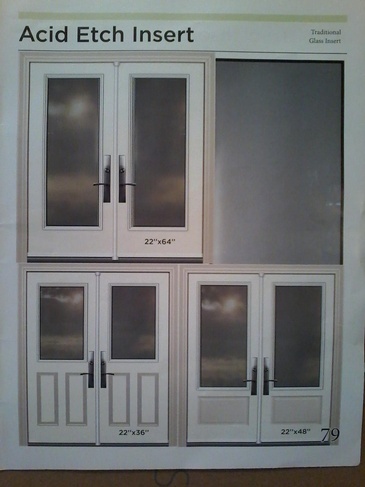 Acid Etch Stained Glass Door Inserts in Ontario, Canada by Modern Window Fashion