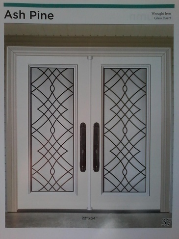 Ash Pine Wrought Iron Door Inserts in Ontario, Canada by Modern Window Fashion