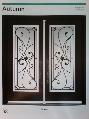 Autumn Wrought Iron Door Inserts in Ontario, Canada by Modern Window Fashion