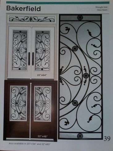 Bakerfield Wrought Iron Door Inserts in Ontario, Canada by Modern Window Fashion