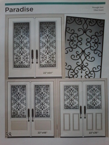 Paradise Wrought Iron Door Inserts in Ontario, Canada by Modern Window Fashion