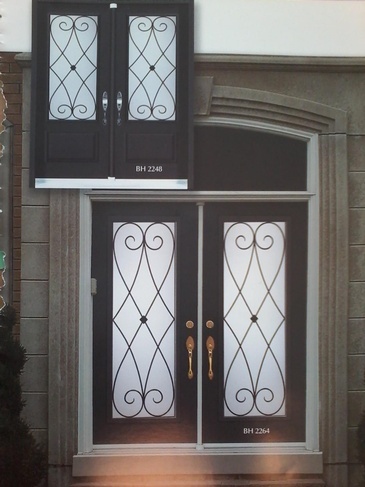 Mayfair Wrought Iron Door Panel Inserts in Ontario, Canada by Modern Window Fashion