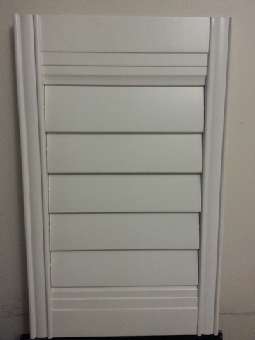 Three and Half inch Louvers Decorative Style Closed Window Shutters - Window Coverings Brampton 