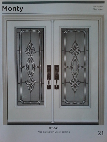 Monty Stained Glass Door Inserts in Ontario, Canada by Modern Window Fashion