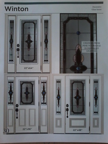 Winton Stained Glass Door Inserts in Ontario, Canada by Modern Window Fashion
