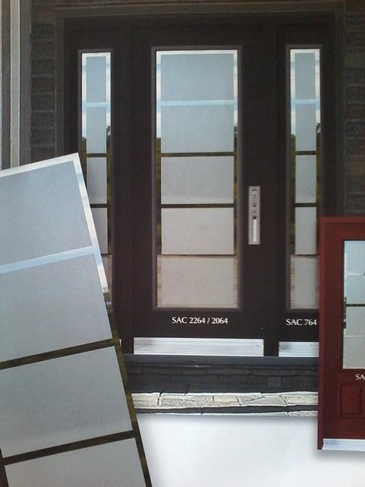 Rosetta Stained Glass Door Panel Inserts in Ontario, Canada by Modern Window Fashion