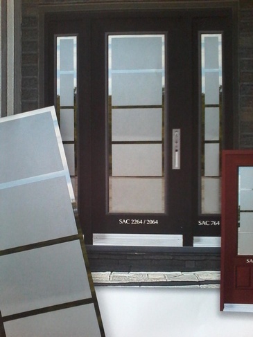 Rosetta Stained Glass Door Panel Inserts in Ontario, Canada by Modern Window Fashion