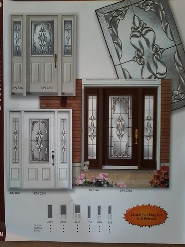 Prescott Stained Glass Door Panel Inserts in Ontario, Canada by Modern Window Fashion
