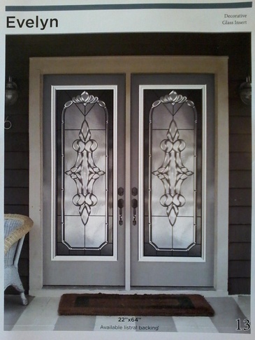 Evelyn Stained Glass Door Inserts in Ontario, Canada by Modern Window Fashion