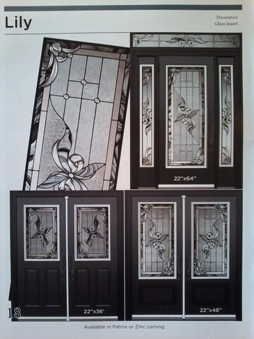 Lily Stained Glass Door Inserts in Ontario, Canada by Modern Window Fashion