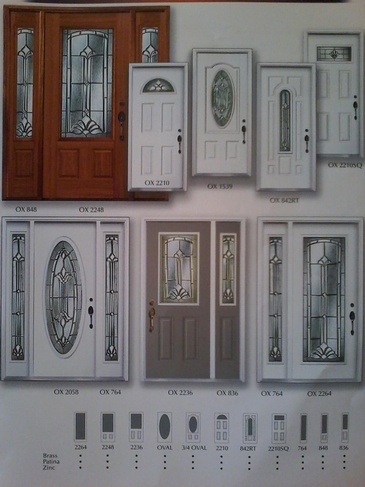 Lily Stained Glass Door Inserts with Wooden Frame in Ontario, Canada by Modern Window Fashion