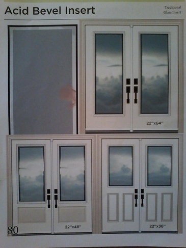 Acid Bevel Stained Glass Door Inserts in Ontario, Canada by Modern Window Fashion