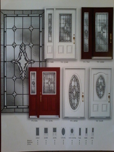 Acid Bevel Stained Glass Door Panel Inserts in Ontario, Canada by Modern Window Fashion