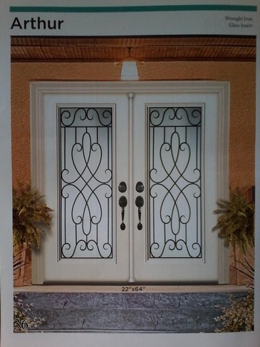 Arthur Wrought Iron Door Inserts in Ontario, Canada by Modern Window Fashion