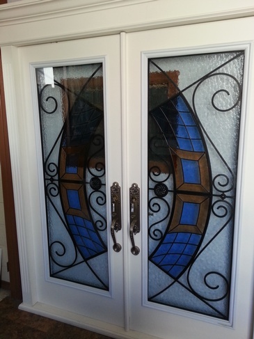 Hillcrest Wrought Iron White Door Inserts in Ontario, Canada by Modern Window Fashion