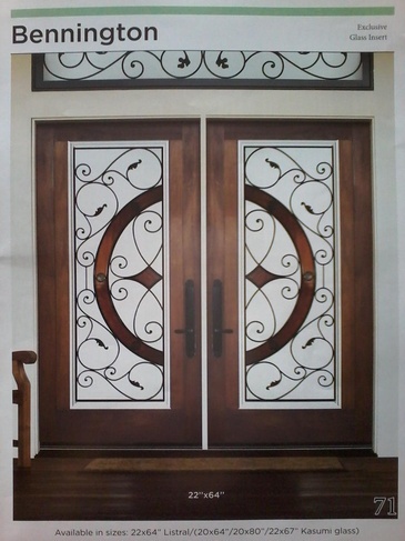 Bennington Wrought Iron Door Inserts in Ontario, Canada by Modern Window Fashion