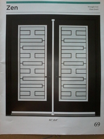 Zen Wrought Iron Door Inserts in Ontario, Canada by Modern Window Fashion