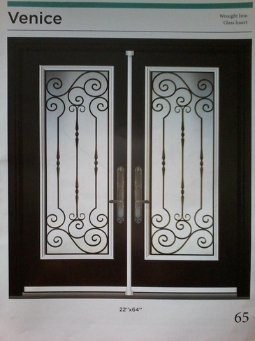 Venice Wrought Iron Door Inserts in Ontario, Canada by Modern Window Fashion