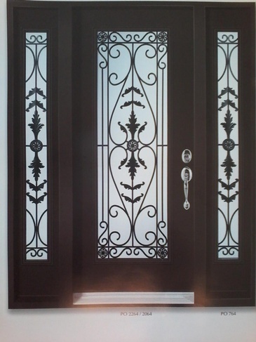 Spring Wrought Iron Door Panel Inserts in Ontario, Canada by Modern Window Fashion