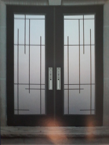 Spring Wrought Iron Front Door Inserts in Ontario, Canada by Modern Window Fashion