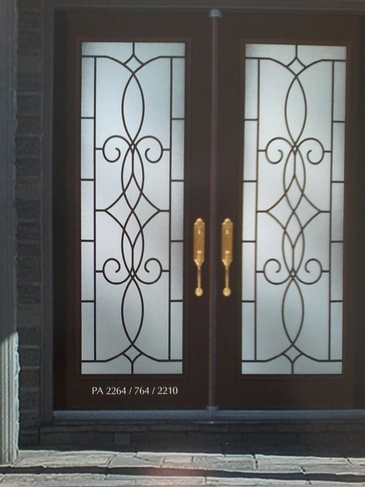 Spring Wrought Iron Front Door Inserts in Ontario, Canada by Modern Window Fashion