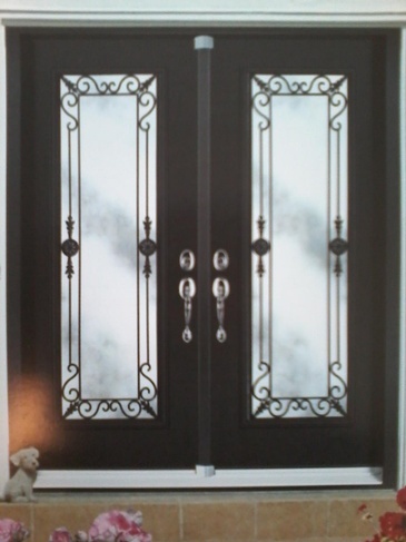 Spring Custom Wrought Iron Front Door Inserts in Ontario, Canada by Modern Window Fashion