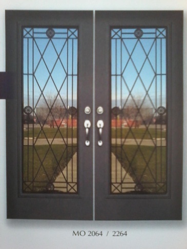 Custom Spring Wrought Iron Front Door Inserts in Ontario, Canada by Modern Window Fashion