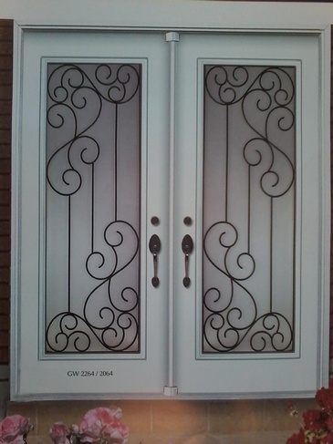 Custom Made Spring Wrought Iron Door Inserts in Ontario, Canada by Modern Window Fashion