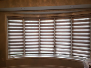Custom Zebra Dual Shades, Vision, Blackout Zebra Blinds in Ontario, Canada by Modern Window Fashion