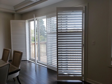 Dining Room Wood California Shutters in Ontario, Canada by Modern Window Fashion