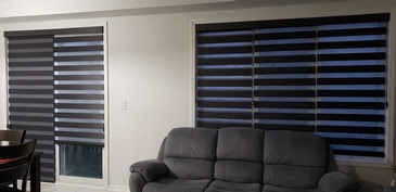 Motorized Zebra Dual Shades in Ontario, Canada by Modern Window Fashion