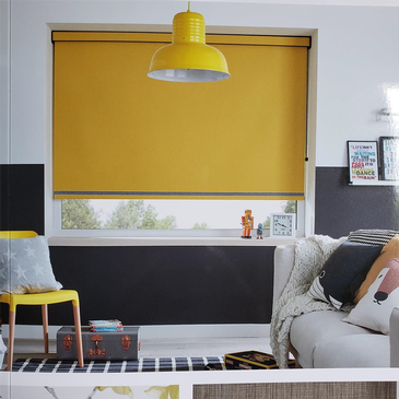 Yellow Motorized Window Shades in Ontario, Canada by Modern Window Fashion