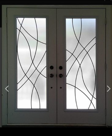 Hillcrest Wrought Iron White Door Inserts in Ontario, Canada by Modern Window Fashion