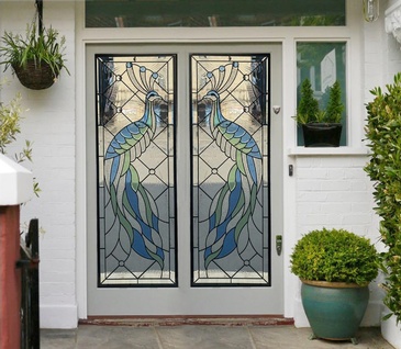 Pristine Stained Glass Door Inserts in Ontario, Canada by Modern Window Fashion