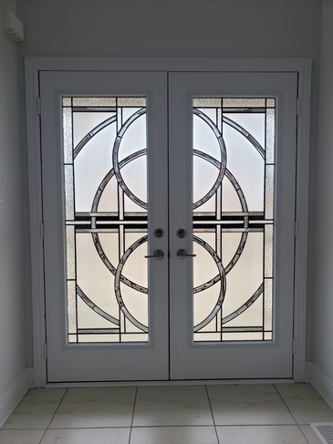 Pristine Stained Glass Door Inserts in Ontario, Canada by Modern Window Fashion