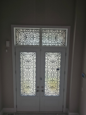 Gatsby Wrought Iron Door Inserts in Ontario, Canada by Modern Window Fashion