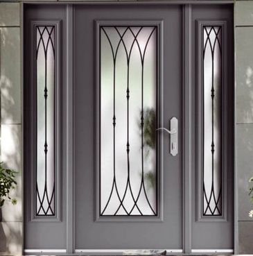 Gatsby Wrought Iron Door Inserts in Ontario, Canada by Modern Window Fashion